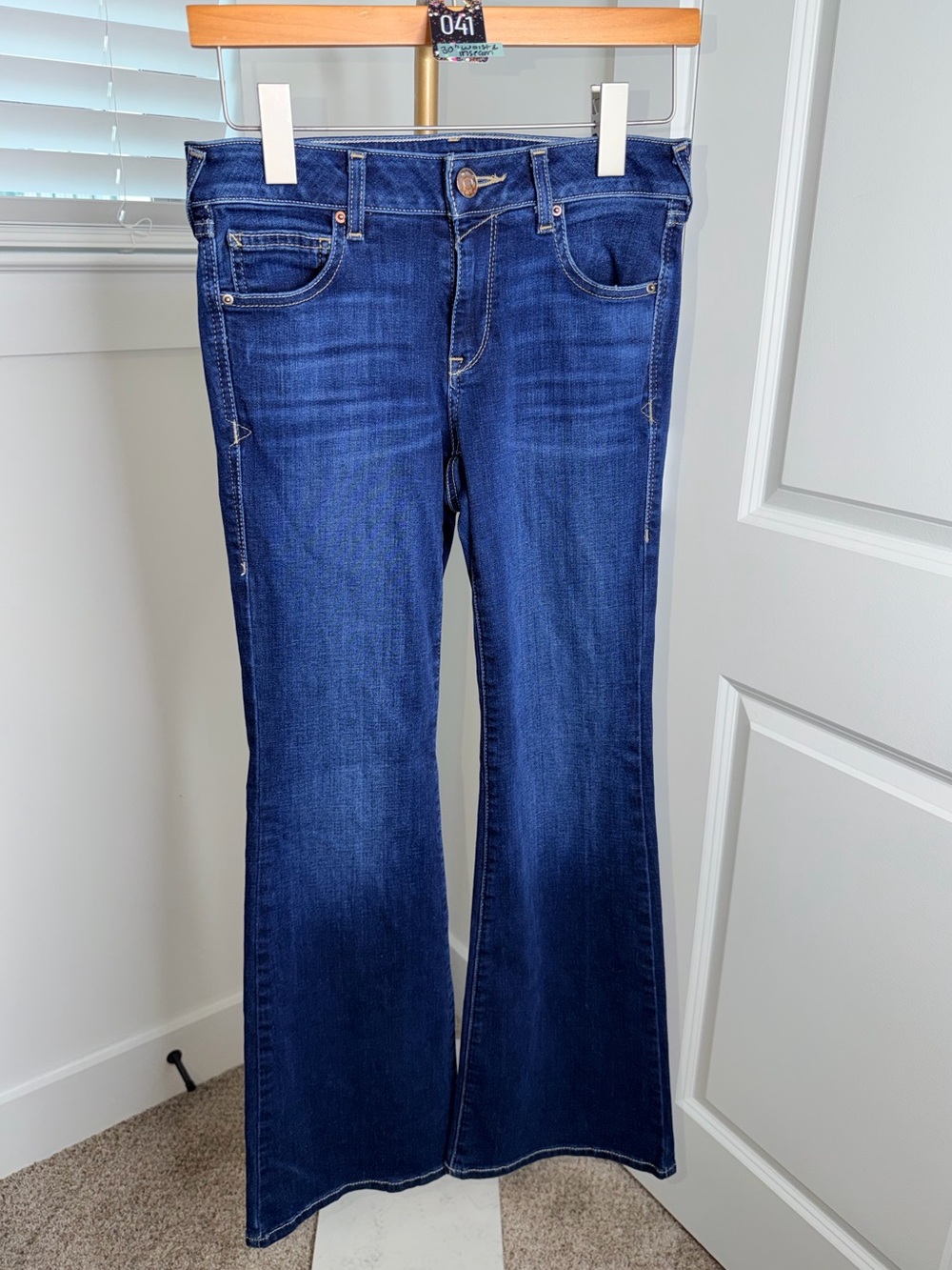 41. Ariat Women's Ultra Stretch Perfect Rise Katie Flare Jeans in Dark Maya Wash